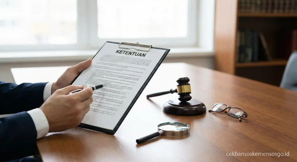 Ketentuan cekbansoskemensos Ketentuan cekbansoskemensos