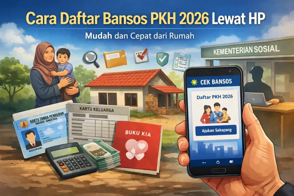 Cara daftar bansos PKH 2026 lewat HP