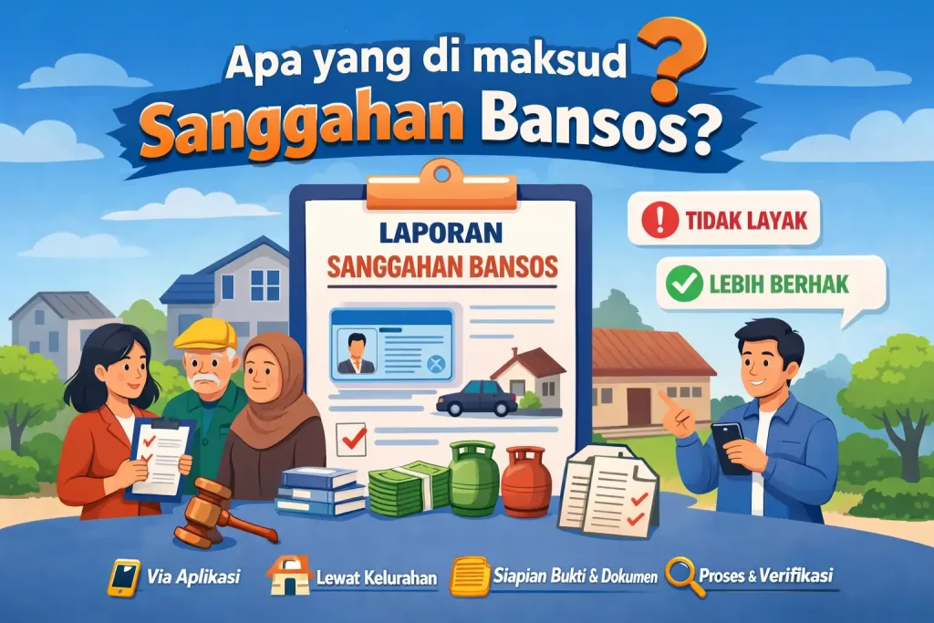 apa yang di maksud sanggahan bansos