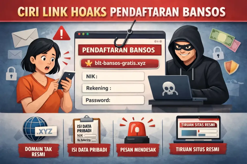 Ciri Link Hoaks Pendaftaran Bansos