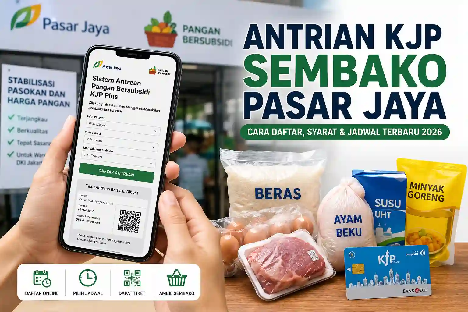 antrian kjp sembako pasar jaya antrian kjp sembako pasar jaya