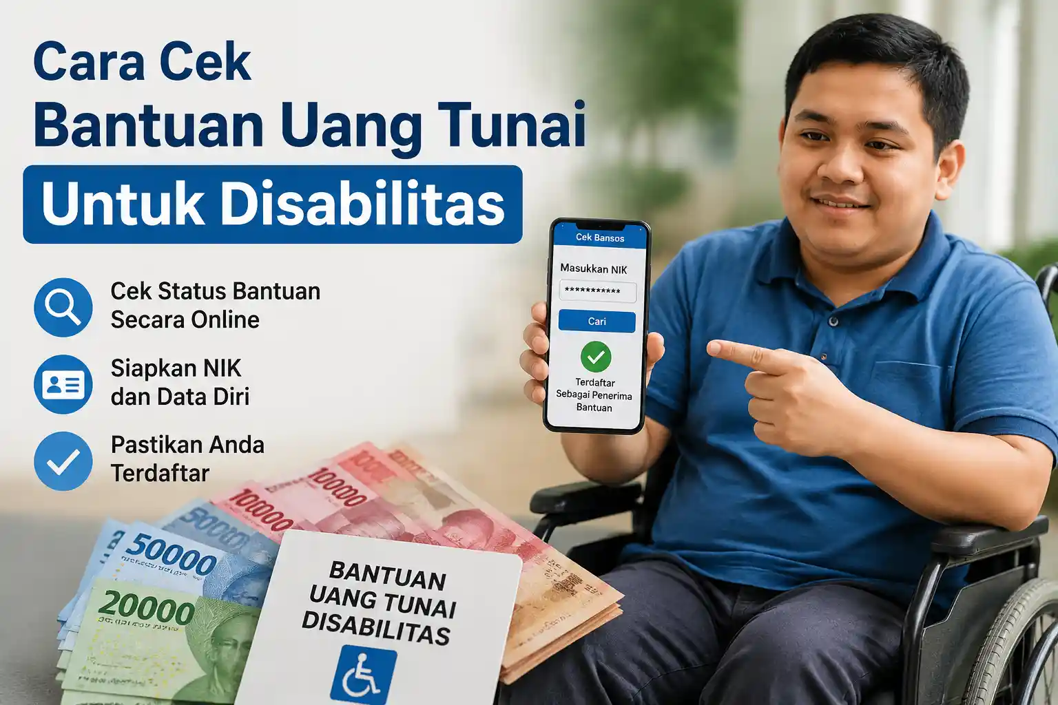 Cara Cek Bantuan Uang Tunai Untuk Disabilitas Cara Cek Bantuan Uang Tunai Untuk Disabilitas