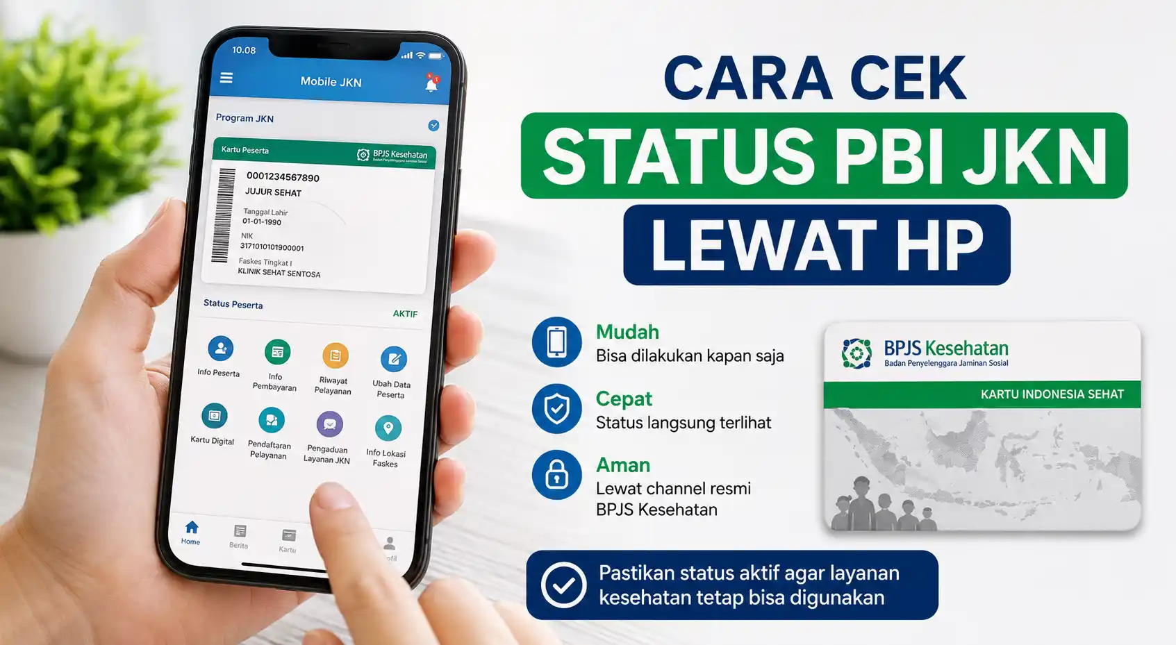 Cara Cek Status PBI JKN Lewat HP Cara Cek Status PBI JKN Lewat HP