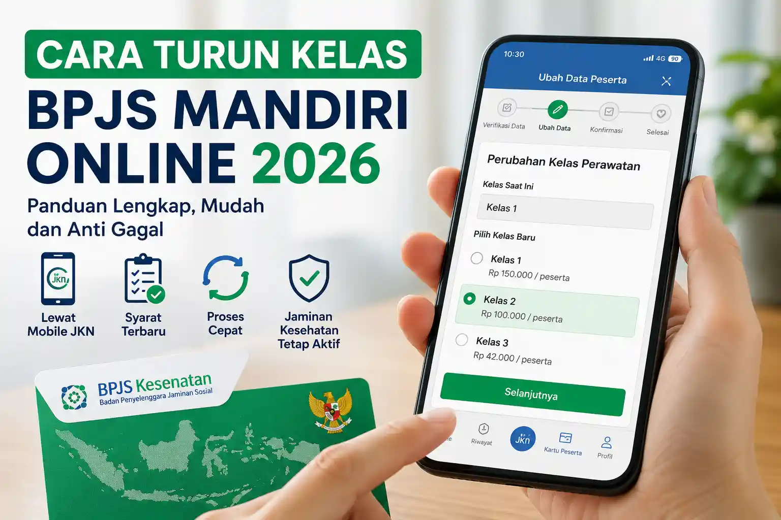 Cara Turun Kelas BPJS Mandiri Online 2026 Cara Turun Kelas BPJS Mandiri Online 2026