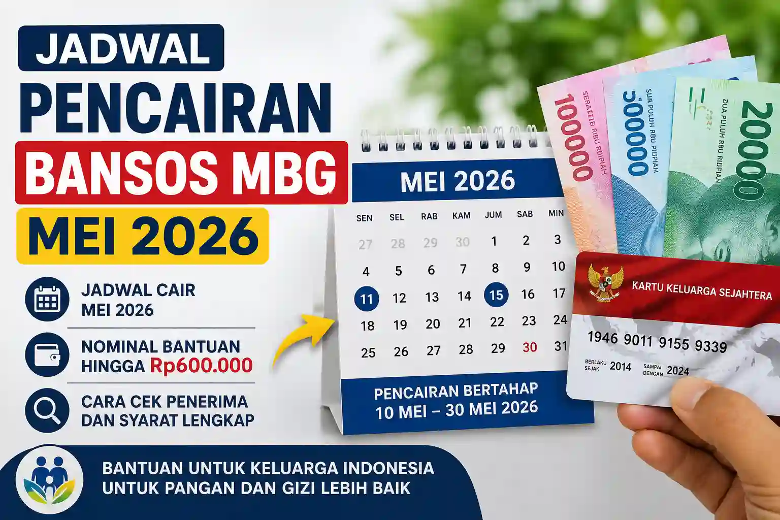 Jadwal Pencairan Bansos MBG Mei 2026 Jadwal Pencairan Bansos MBG Mei 2026