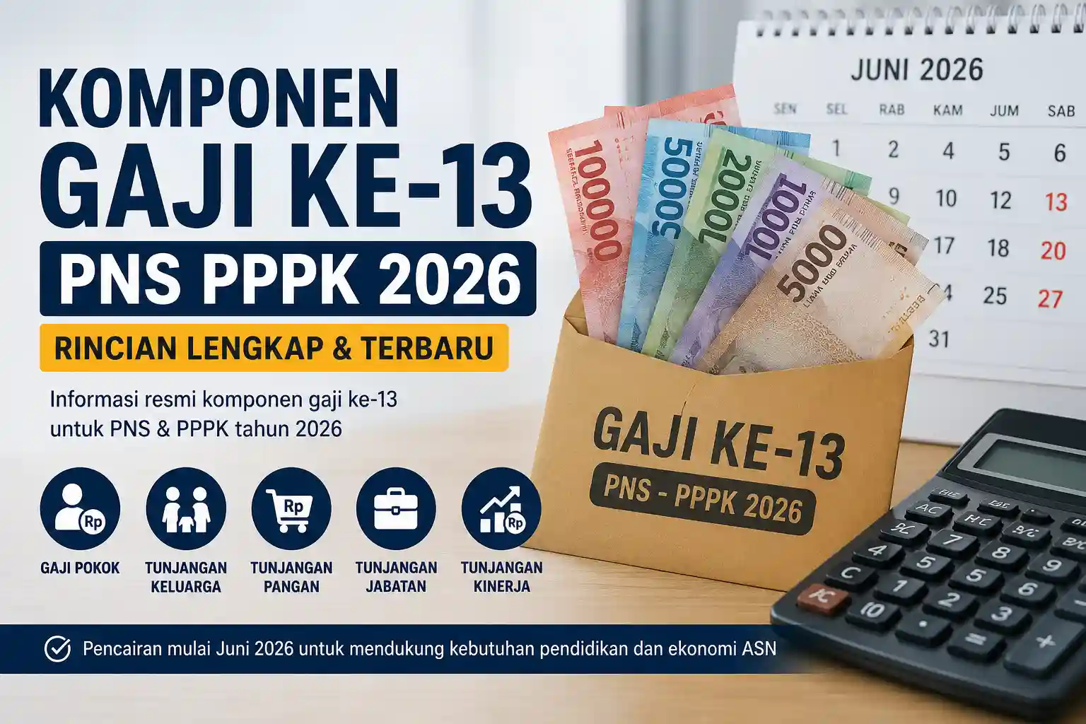 Komponen Gaji Ke-13 PNS PPPK 2026 Komponen Gaji Ke-13 PNS PPPK 2026