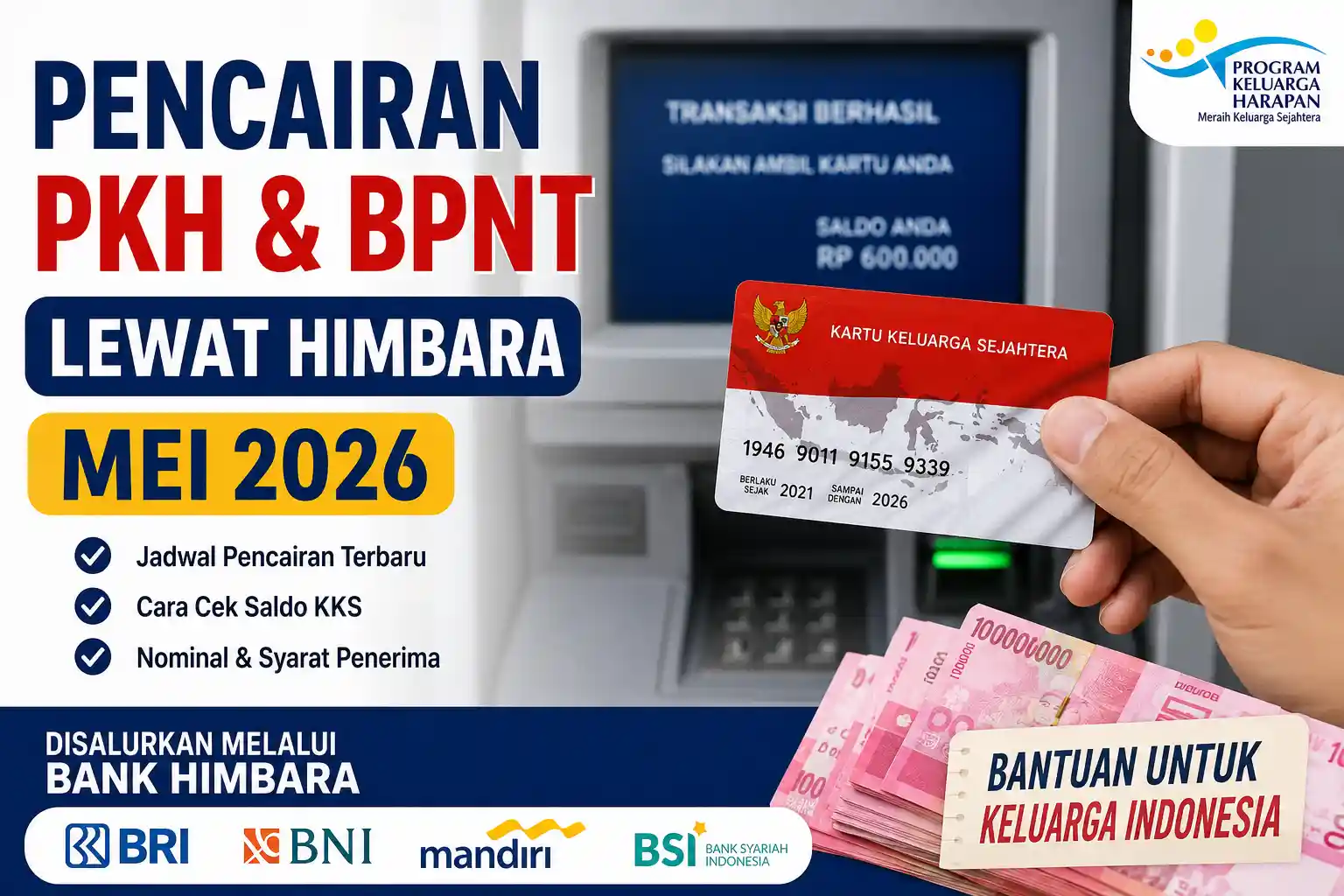Pencairan PKH BPNT Lewat Himbara Mei 2026 Pencairan PKH BPNT Lewat Himbara Mei 2026