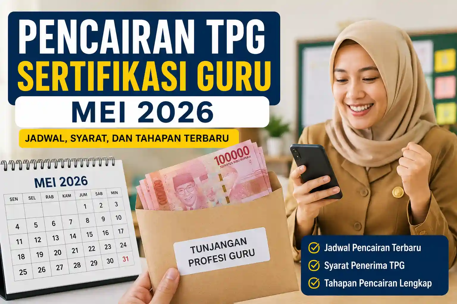 Pencairan TPG Sertifikasi Guru Mei 2026 Pencairan TPG Sertifikasi Guru Mei 2026