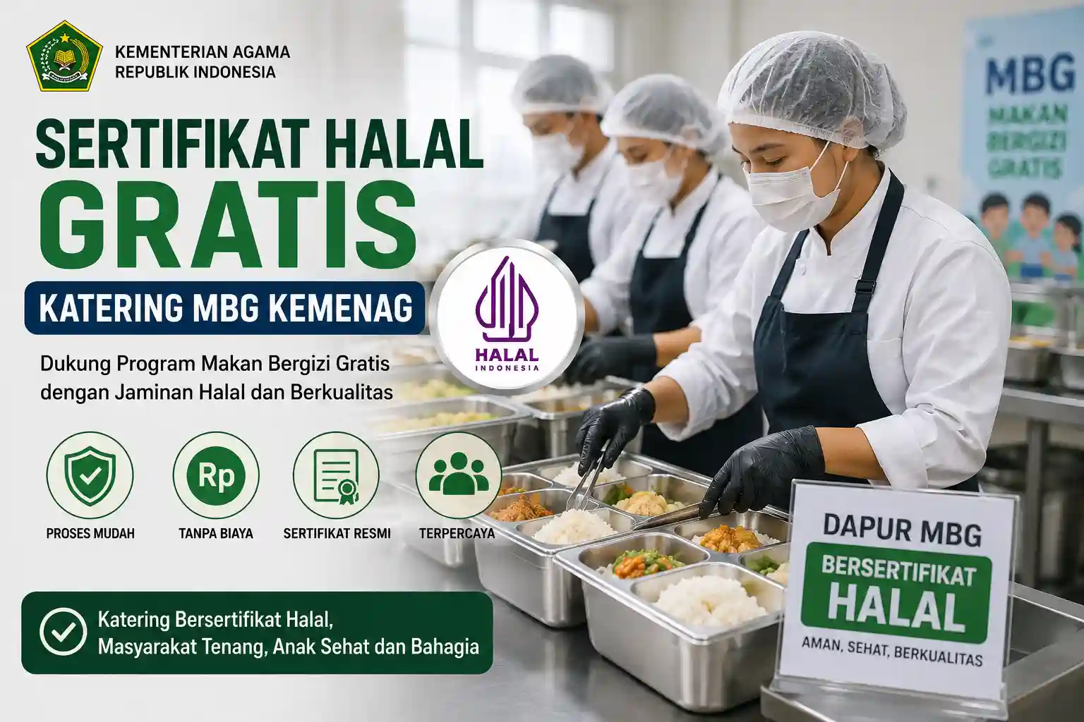 Sertifikat Halal Gratis Katering MBG Kemenag Sertifikat Halal Gratis Katering MBG Kemenag