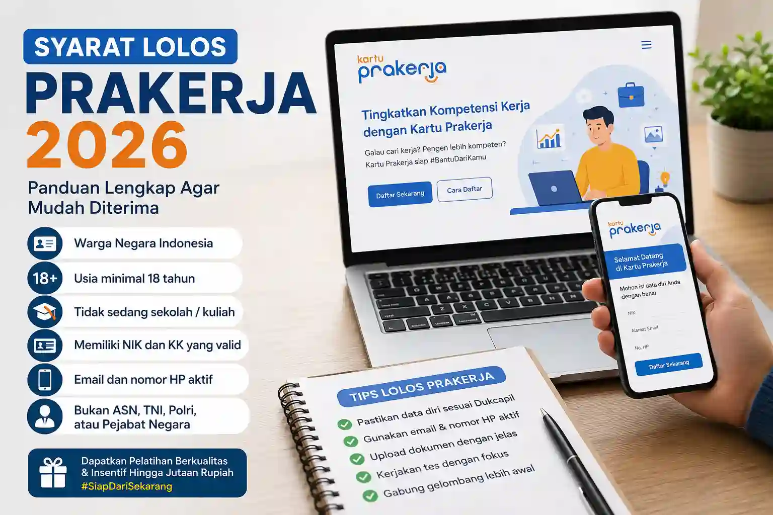 syarat lolos prakerja 2026 syarat lolos prakerja 2026
