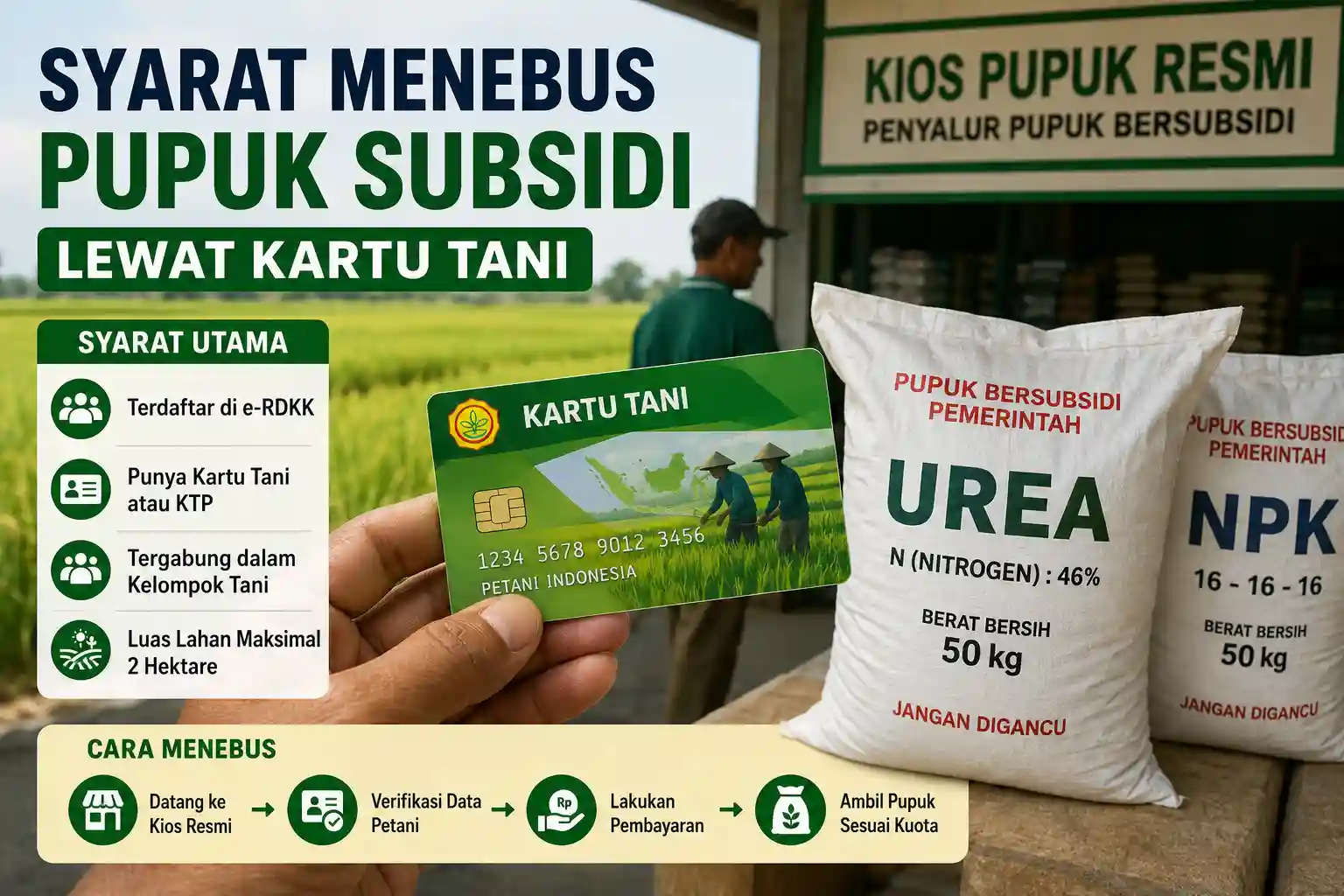 Syarat Menebus Pupuk Subsidi Lewat Kartu Tani Syarat Menebus Pupuk Subsidi Lewat Kartu Tani