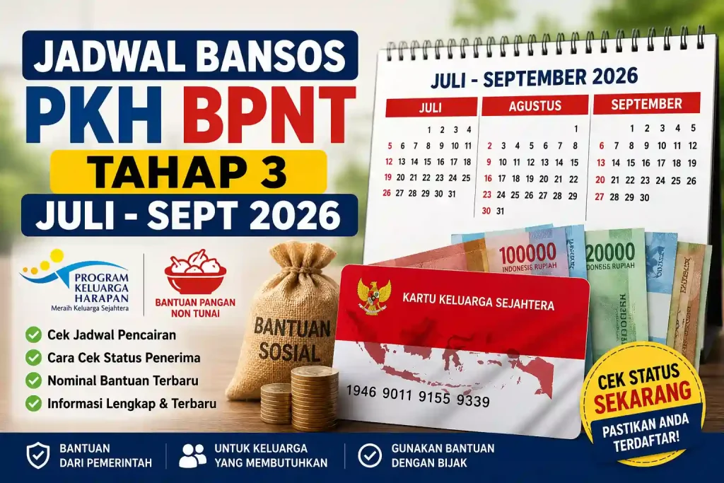 jadwal bansos PKH BPNT tahap 3 Juli Sept 2026 jadwal bansos PKH BPNT tahap 3 Juli Sept 2026